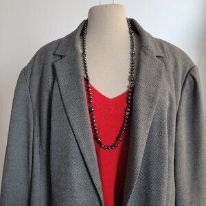 APOSTROPHE Gray Tweed Women’s Plus Size Jacket/Blazer (Size: 22W)